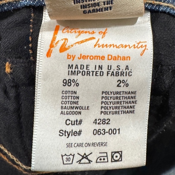 Citizens of Humanity Kelly #063 Low Waist Cropped Denim Blue Jeans Size 30 - Picture 12 of 15